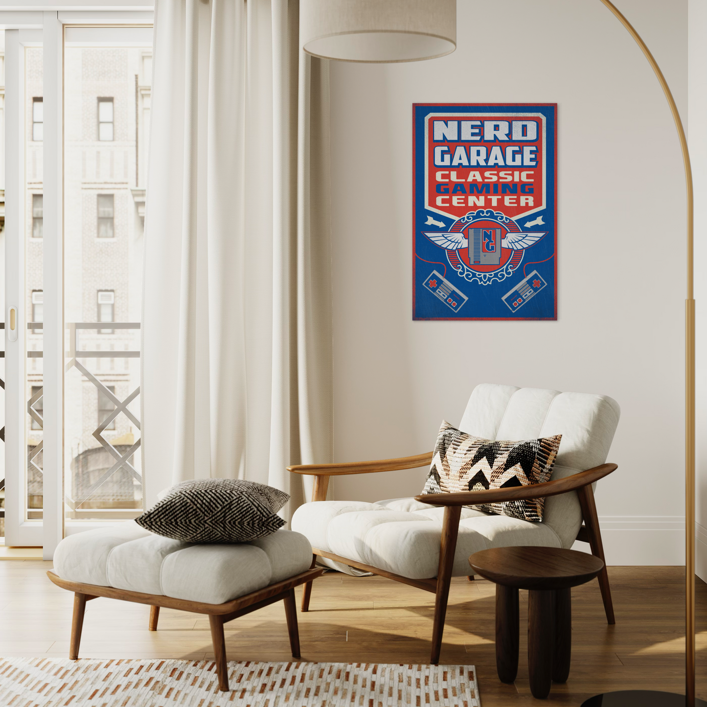 NERD GARAGE METAL PRINT