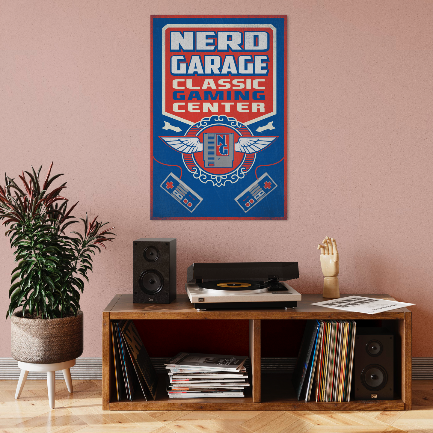 NERD GARAGE METAL PRINT