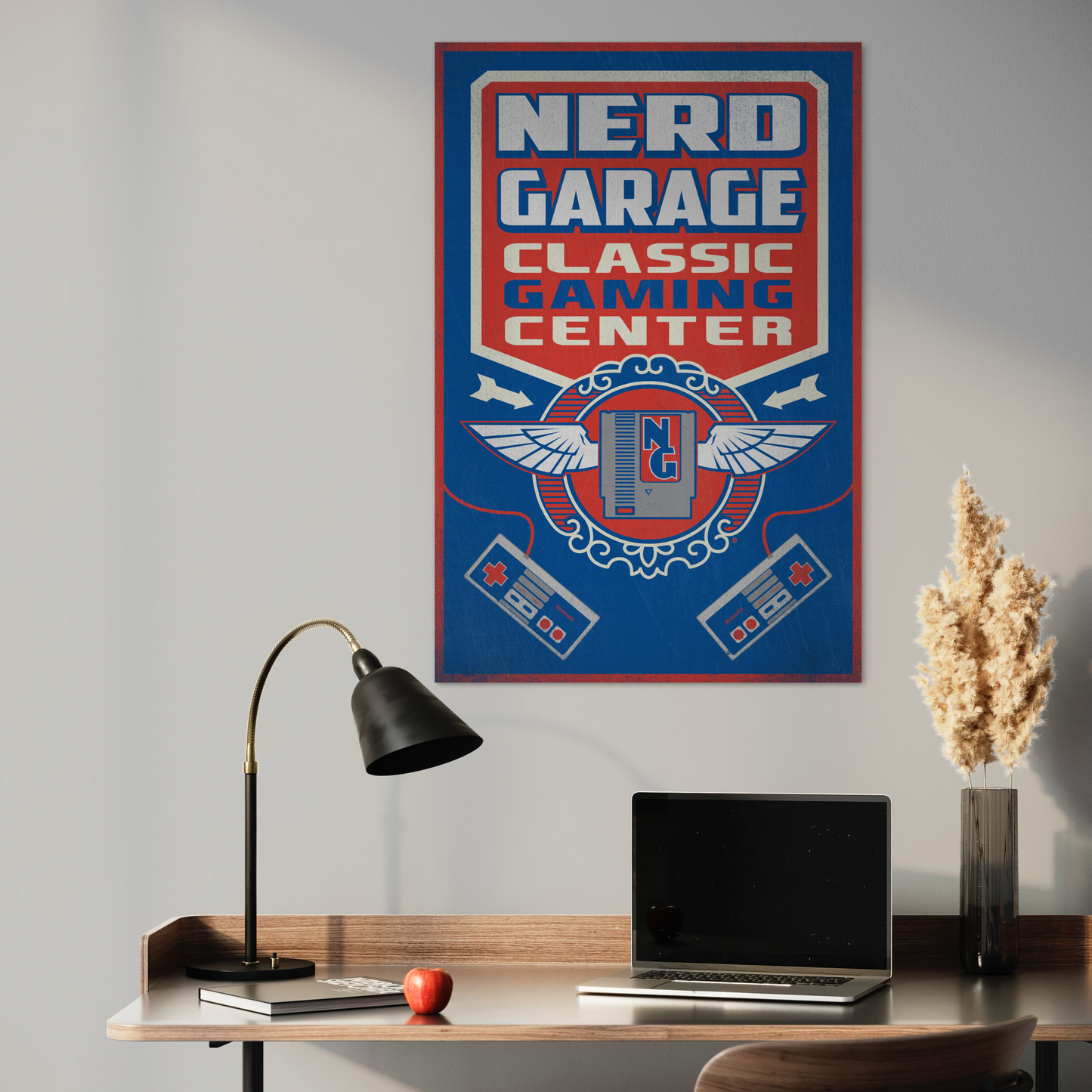 NERD GARAGE METAL PRINT