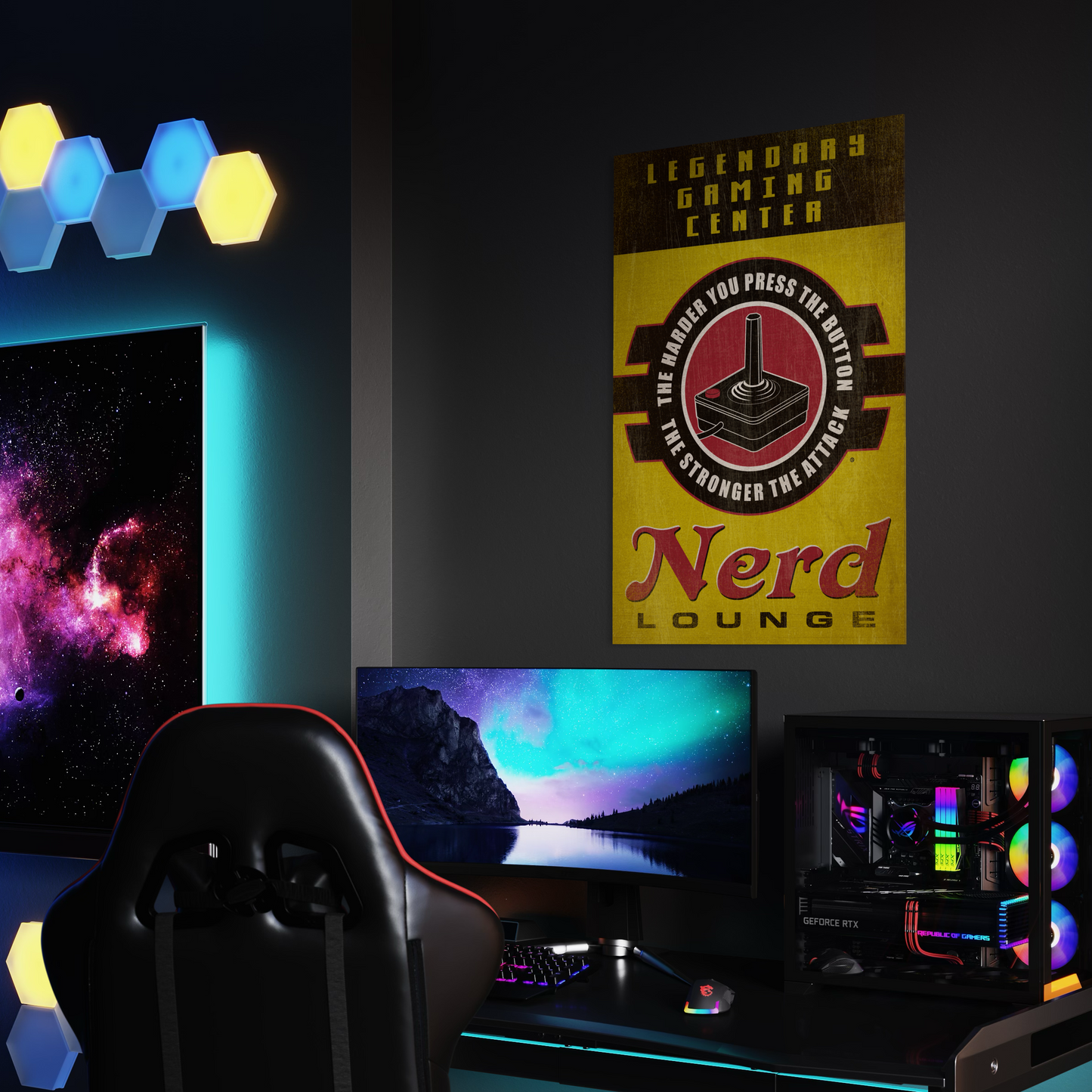 NERD LOUNGE METAL PRINT