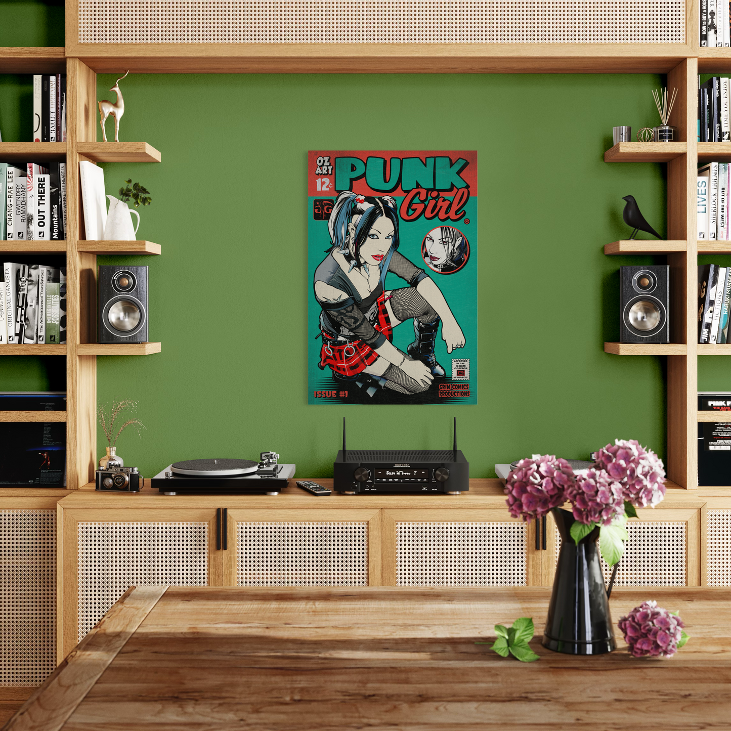 PUNK GIRL COMIC POSTER