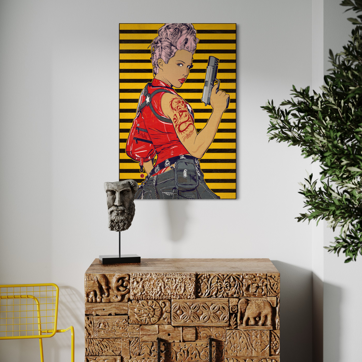 REBEL ASSASSIN METAL PRINT