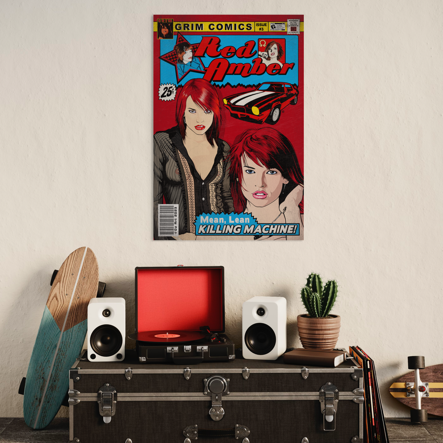 RED AMBER COMIC POSTER