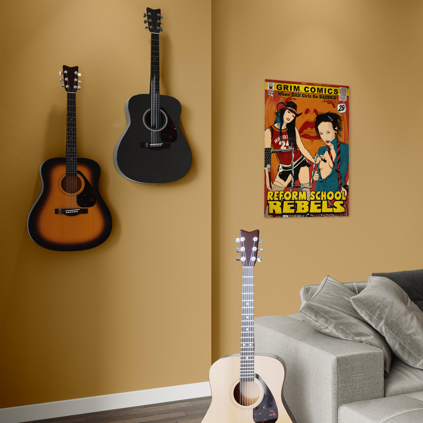 REFORM SCHOOL REBELS COMIC METAL PRINT