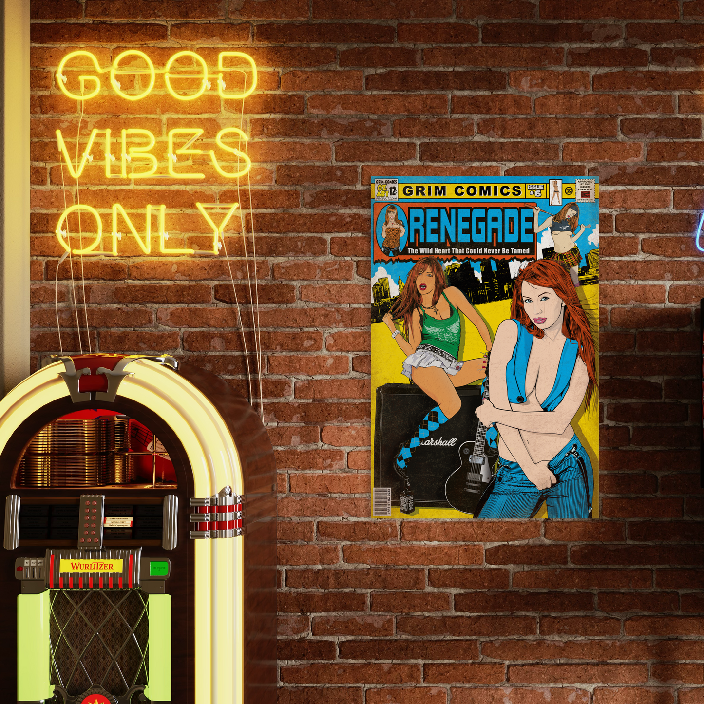 RENEGADE COMIC METAL PRINT