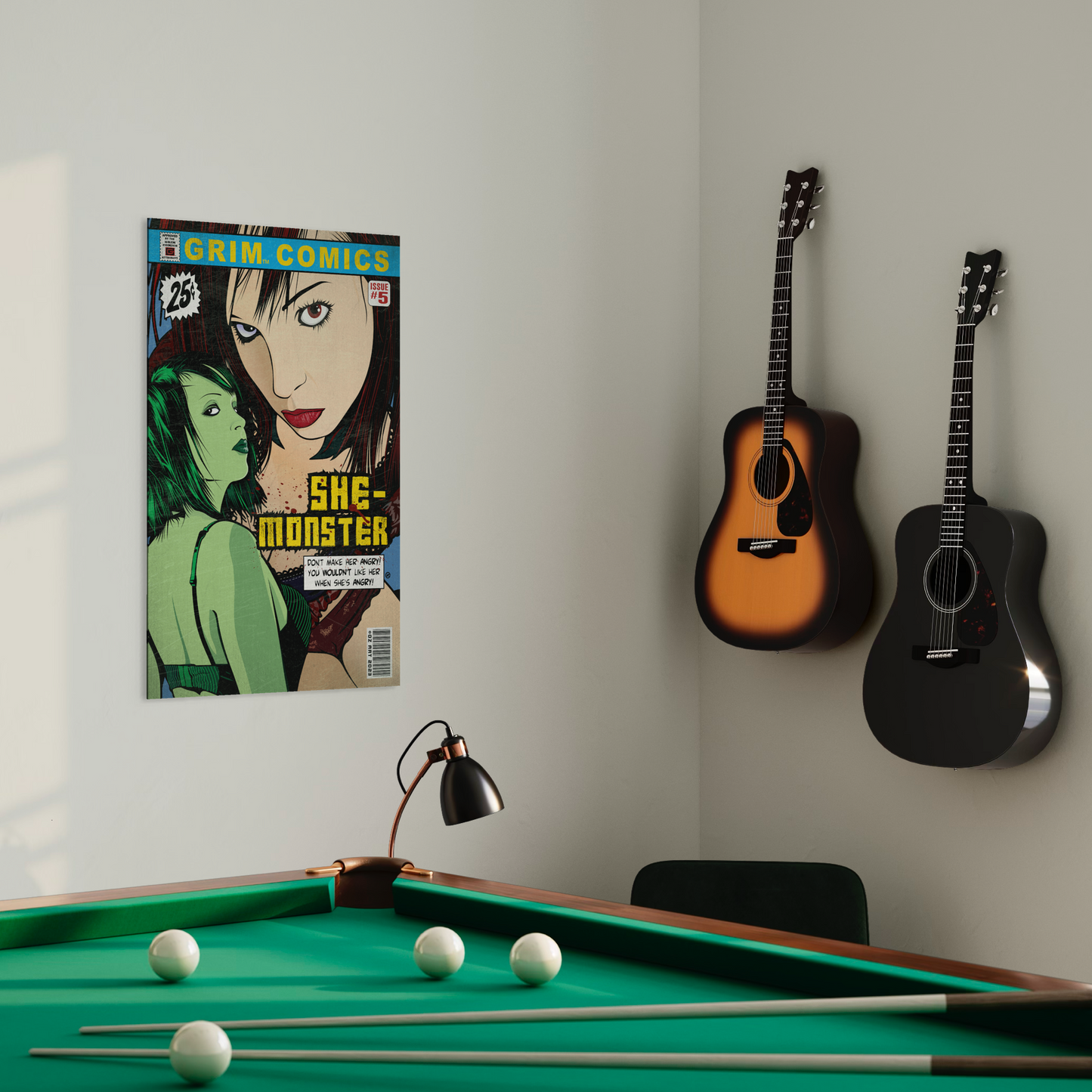 SHE-MONSTER COMIC METAL PRINT