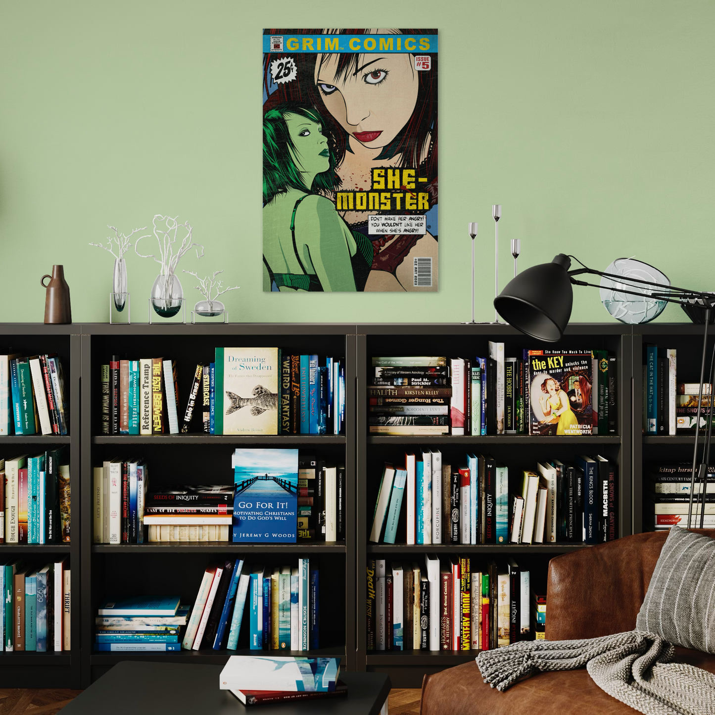 SHE-MONSTER COMIC METAL PRINT