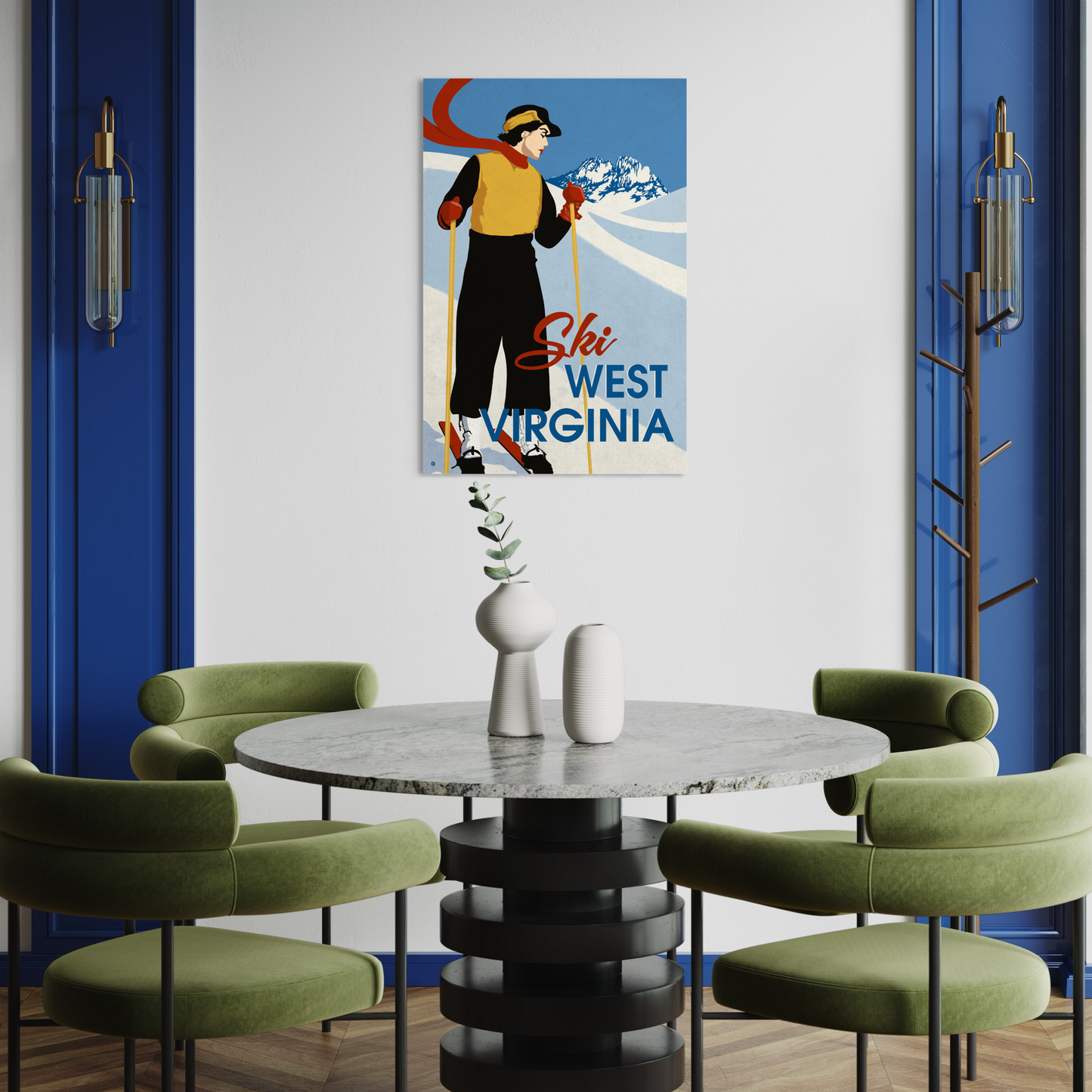 SKI WEST VIRGINIA 2013 METAL PRINT