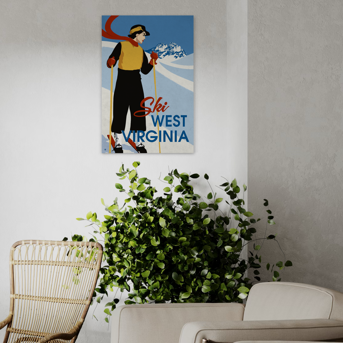 SKI WEST VIRGINIA 2013 METAL PRINT