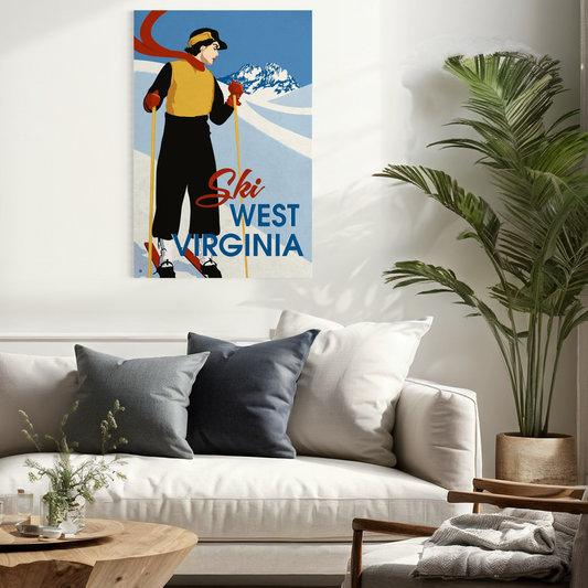 SKI WEST VIRGINIA 2013 METAL PRINT