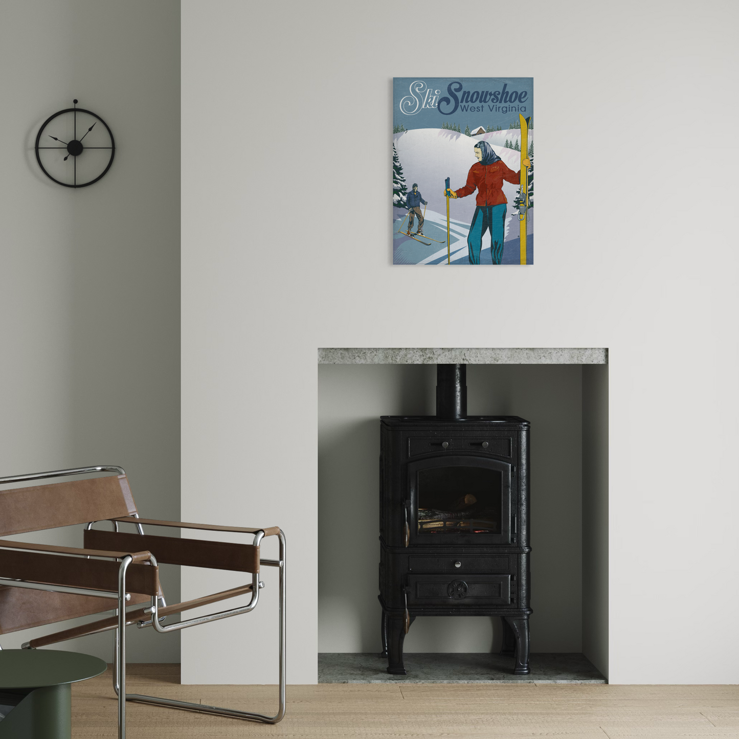 SKI SNOWSHOE 2014 METAL PRINT