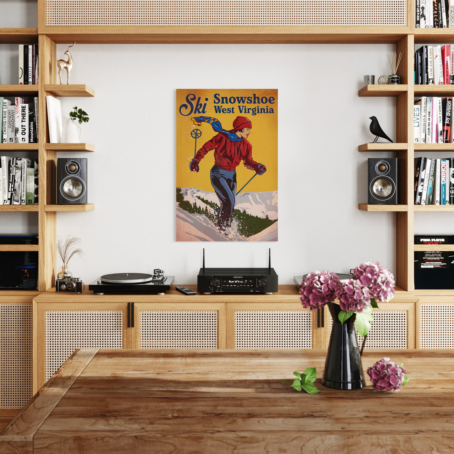 SKI SNOWSHOE 2015 METAL PRINT