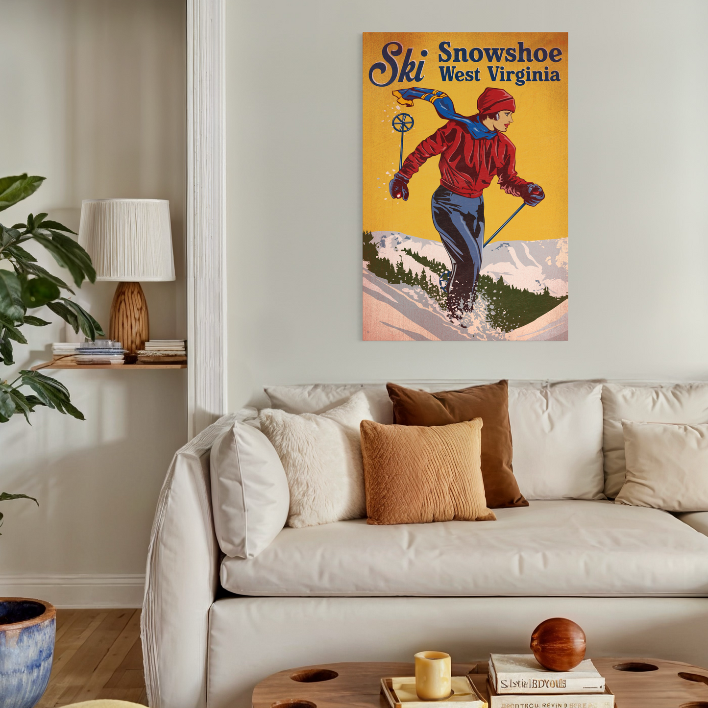 SKI SNOWSHOE 2015 METAL PRINT