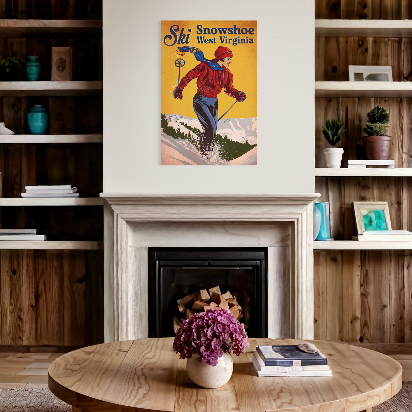 SKI SNOWSHOE 2015 METAL PRINT