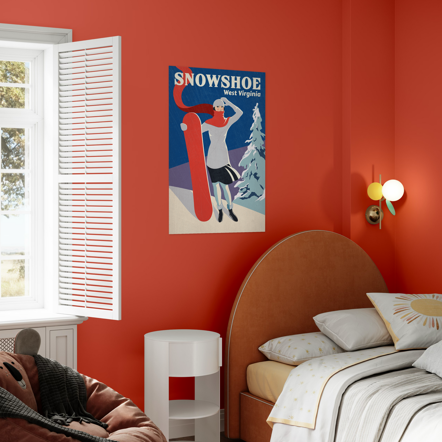 SNOWSHOE SNOWBOARD 2019 METAL PRINT