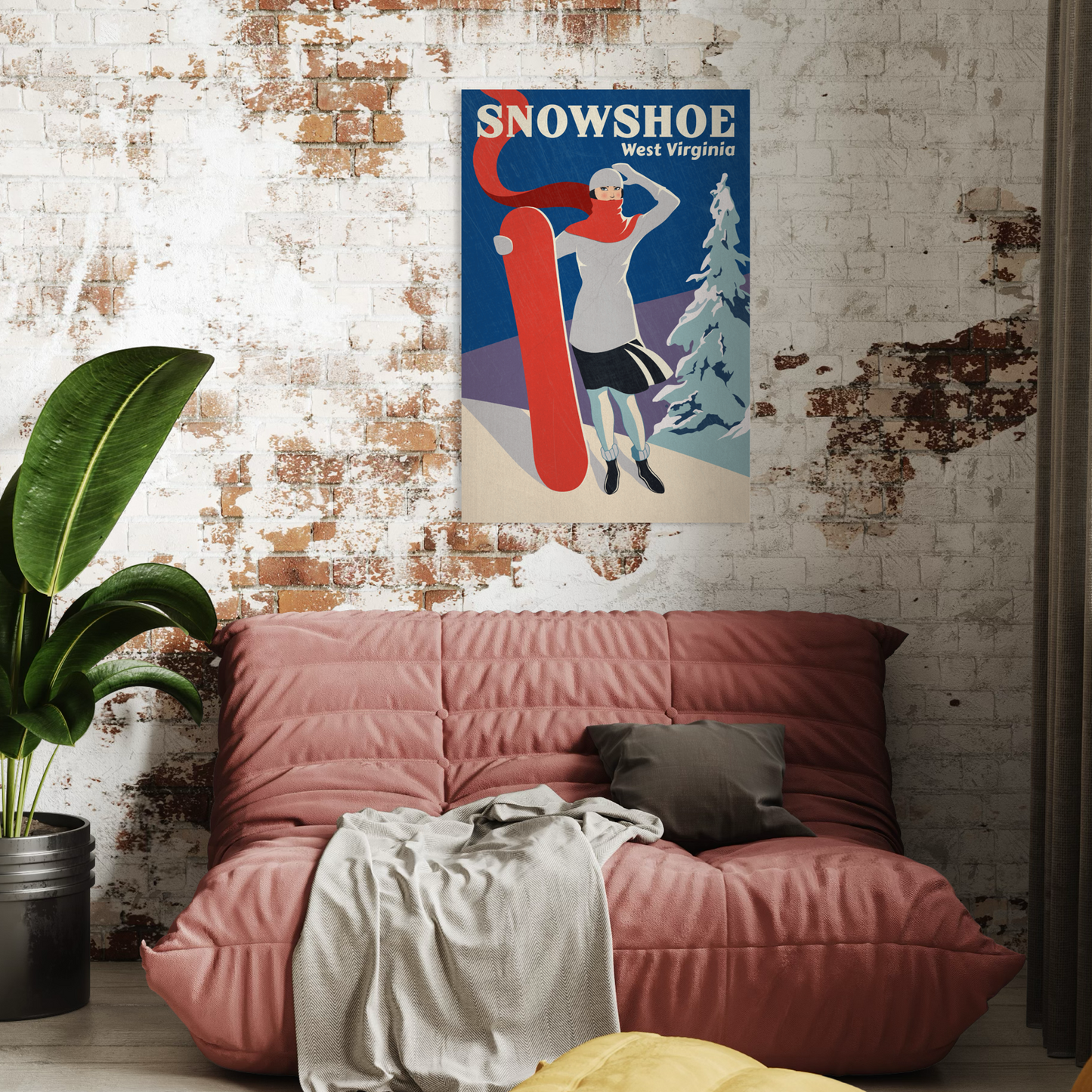 SNOWSHOE SNOWBOARD 2019 METAL PRINT