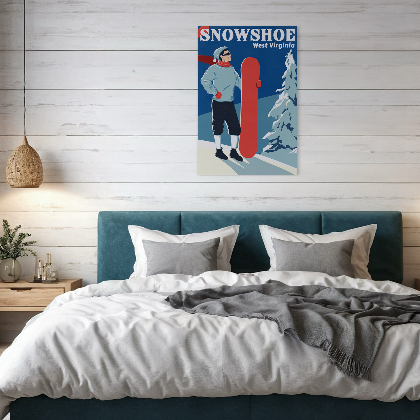 SNOWSHOE SNOWBOARD 2021 METAL PRINT
