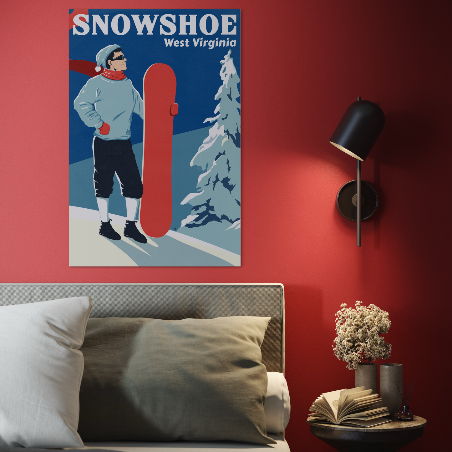 SNOWSHOE SNOWBOARD 2021 METAL PRINT