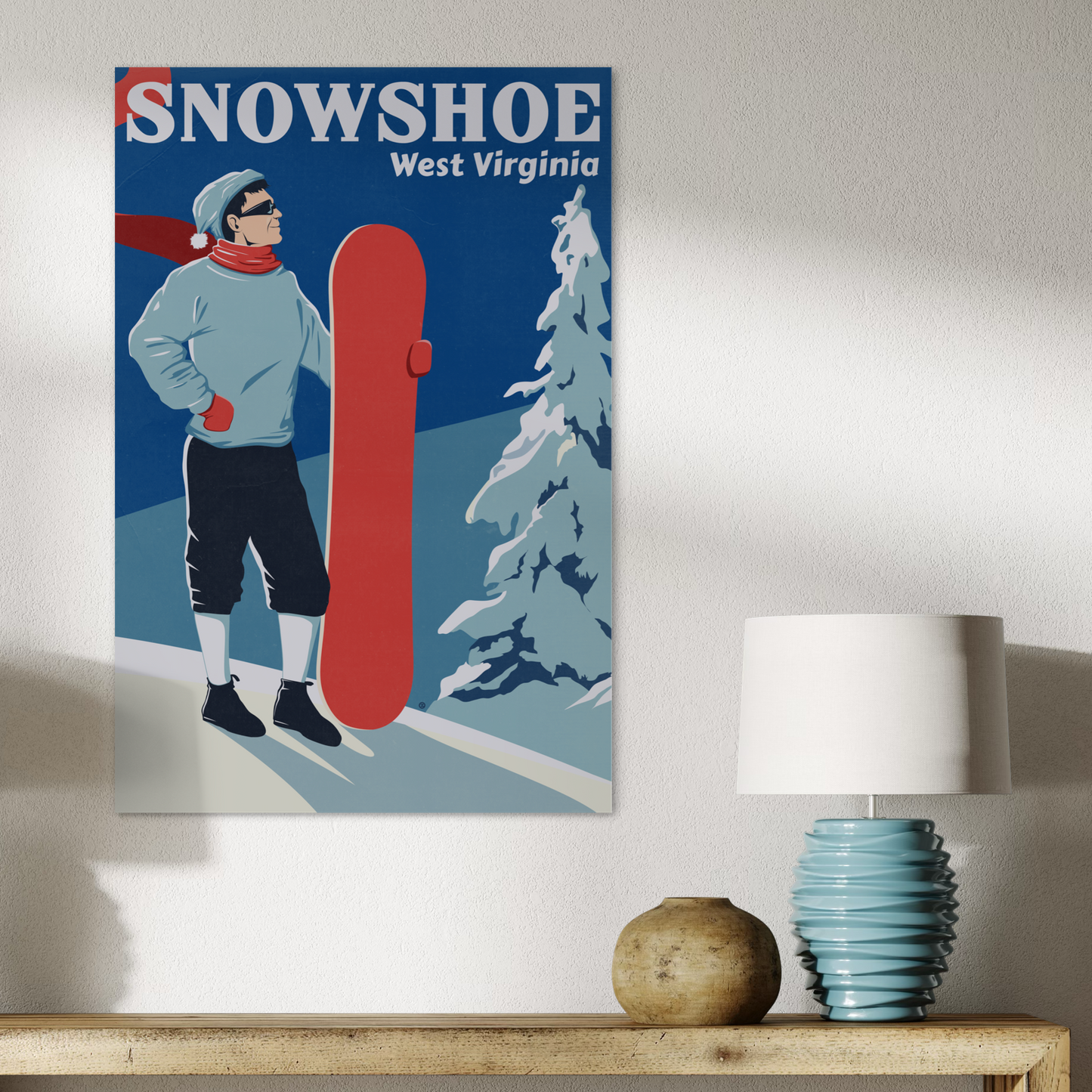 SNOWSHOE SNOWBOARD 2021 METAL PRINT