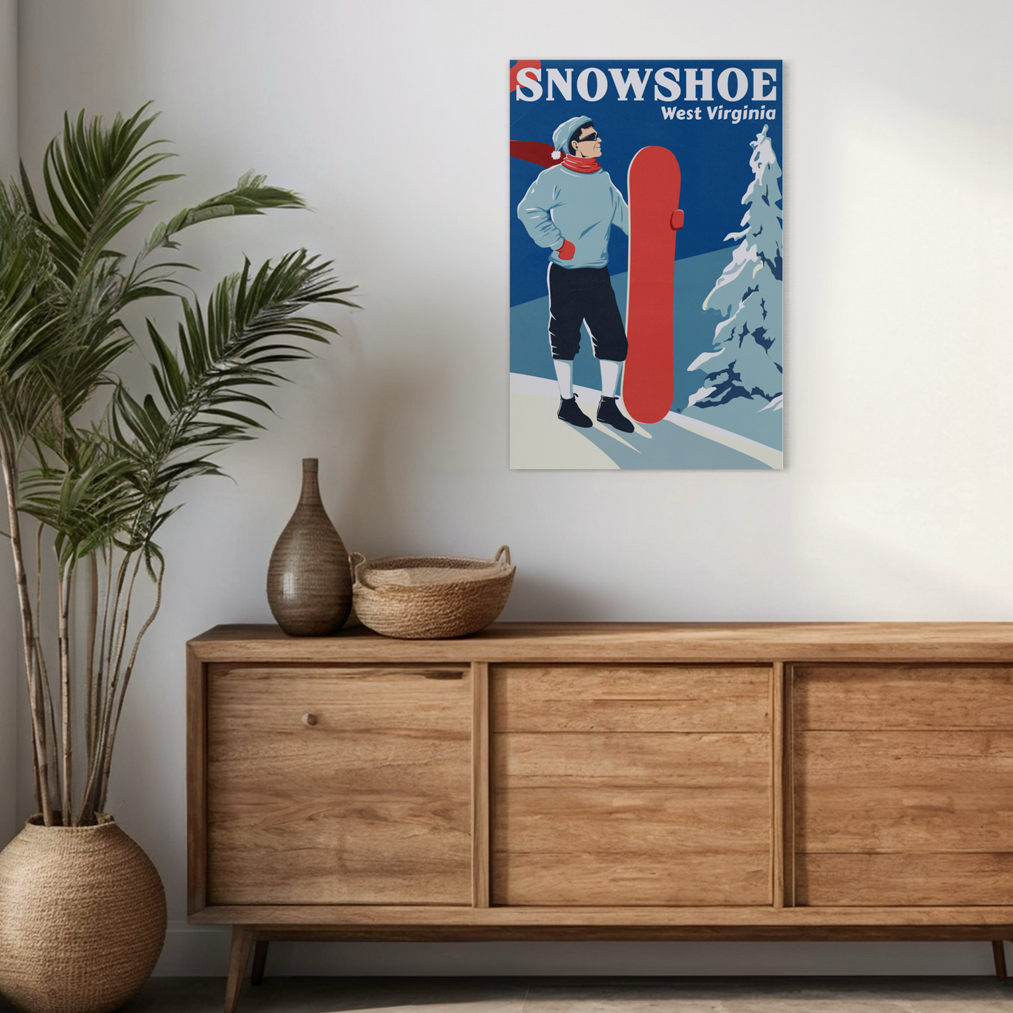 SNOWSHOE SNOWBOARD 2021 METAL PRINT