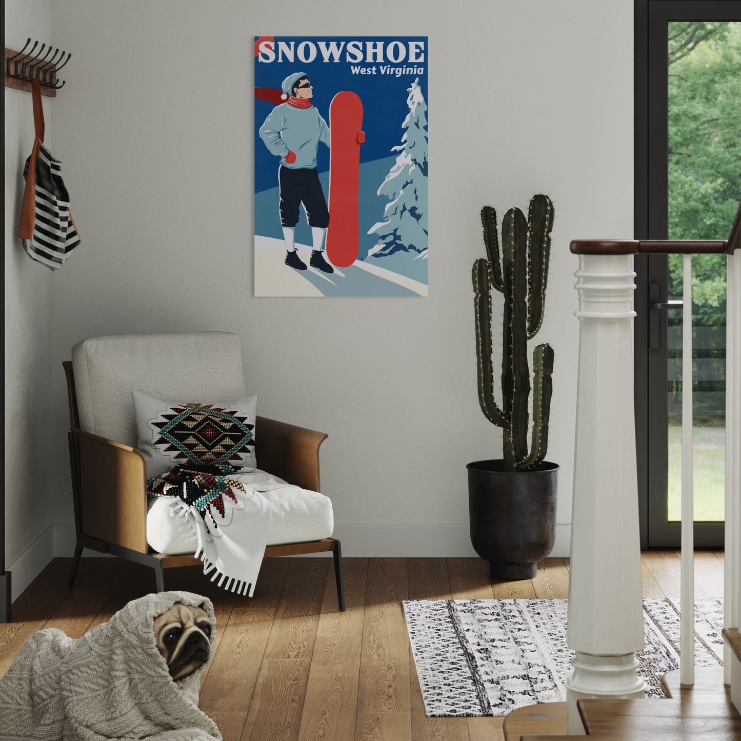 SNOWSHOE SNOWBOARD 2021 METAL PRINT