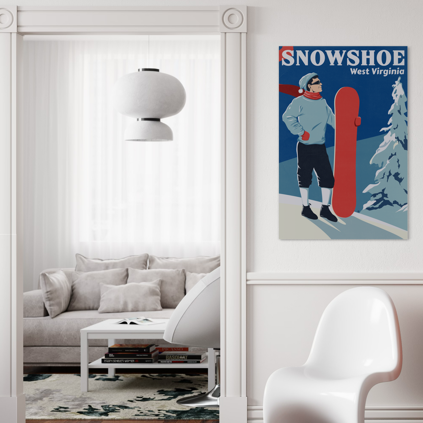 SNOWSHOE SNOWBOARD 2021 METAL PRINT