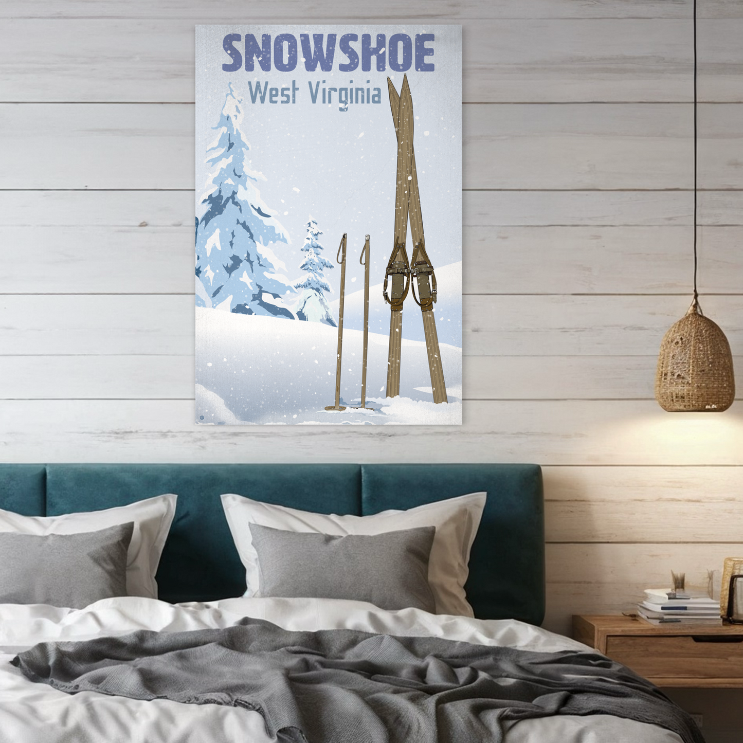 SKI SNOWSHOE 2023 METAL PRINT