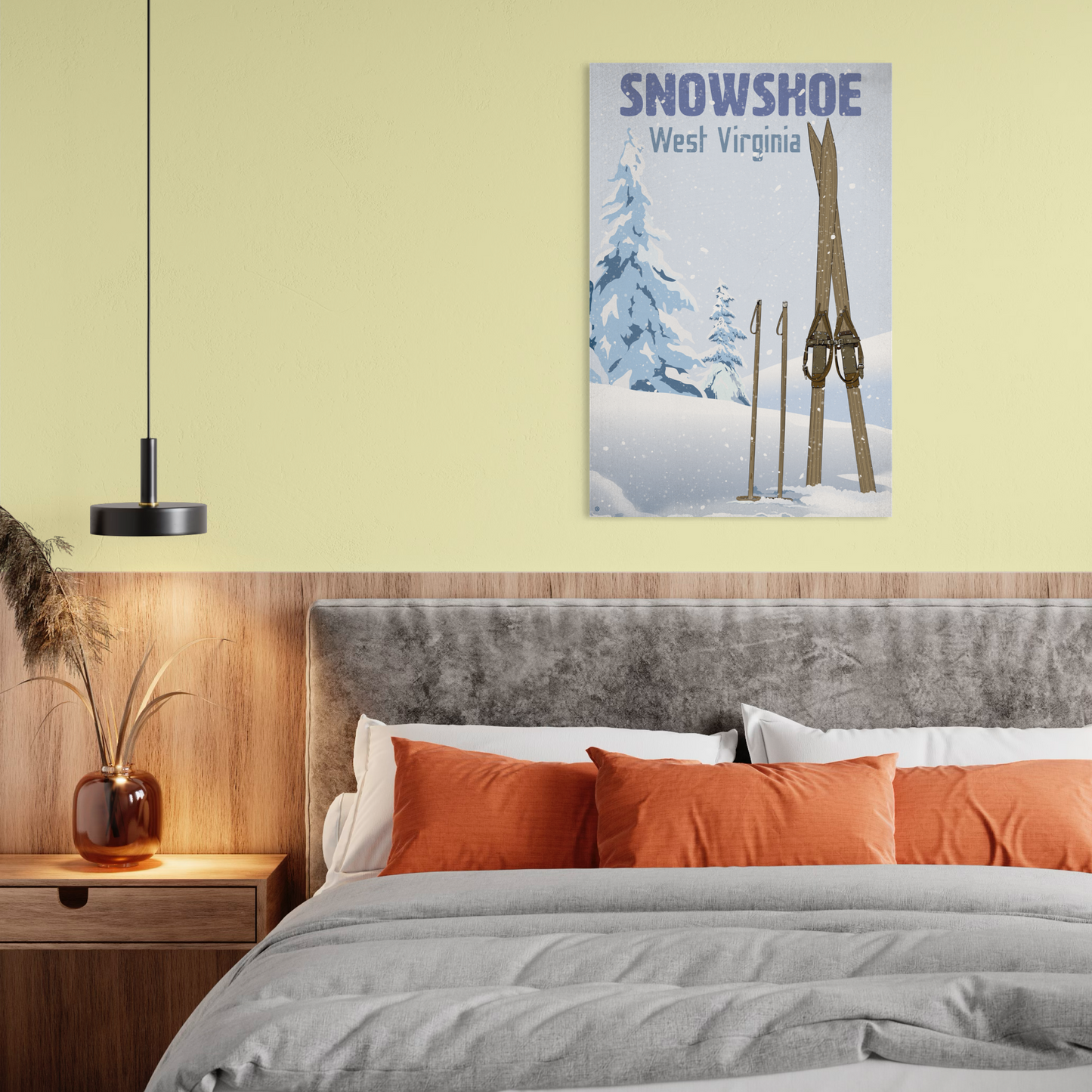 SKI SNOWSHOE 2023 METAL PRINT