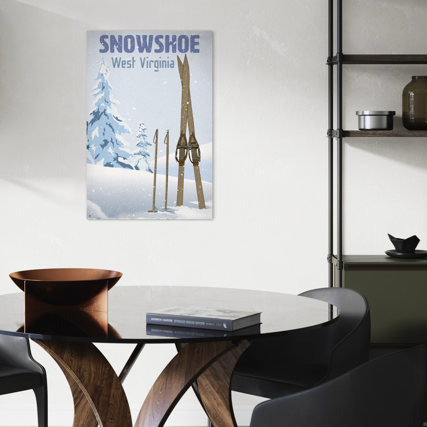 SKI SNOWSHOE 2023 METAL PRINT