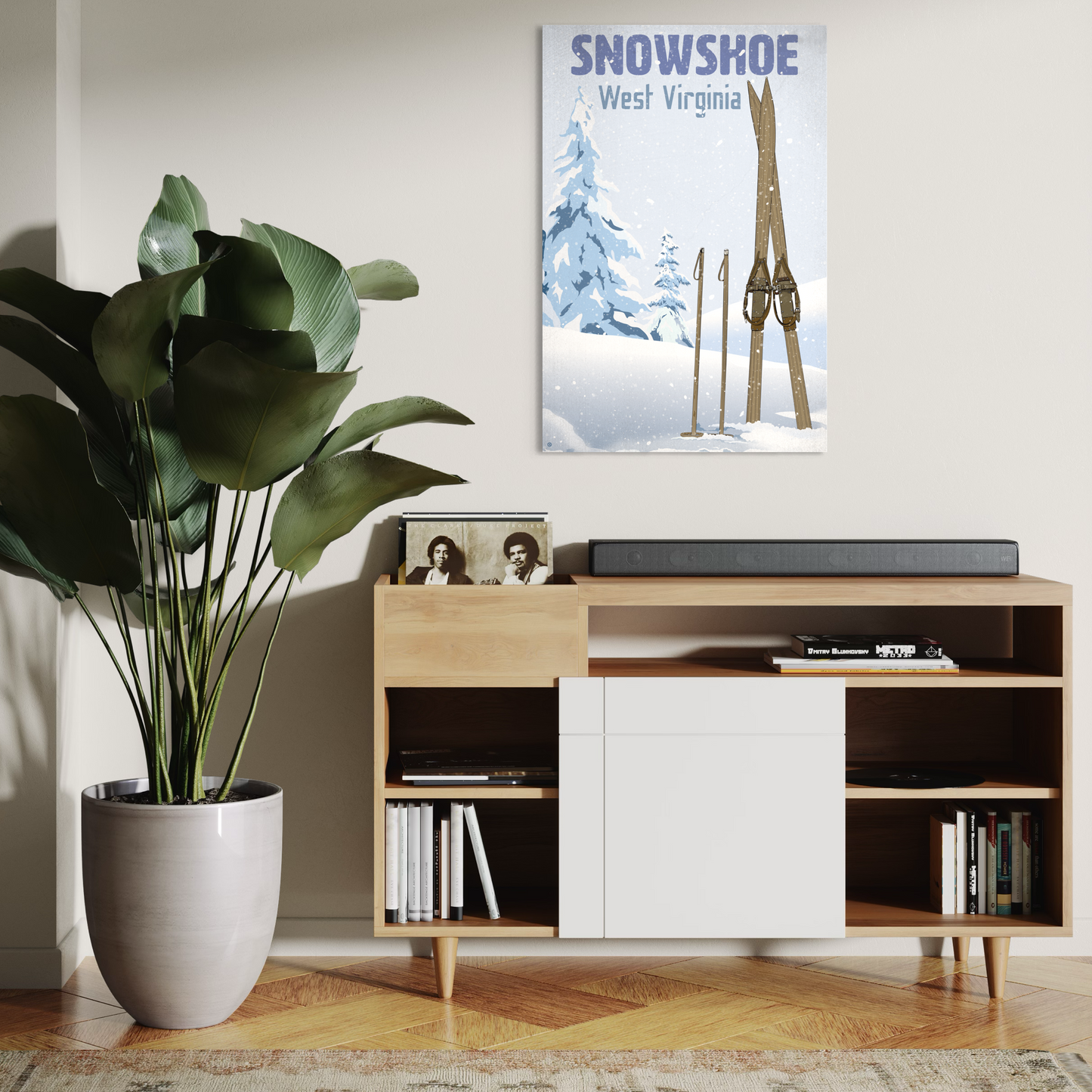 SKI SNOWSHOE 2023 METAL PRINT