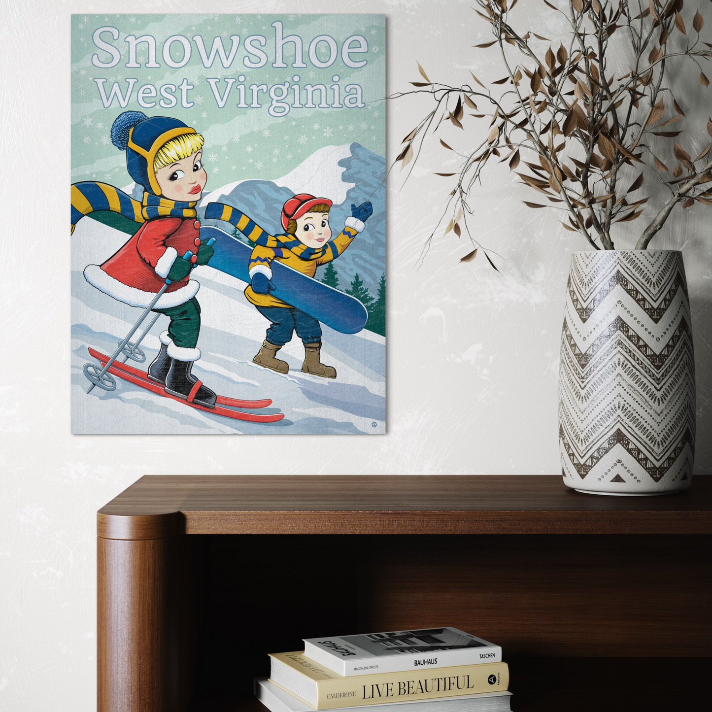 SNOWSHOE KIDS 2022 METAL PRINT