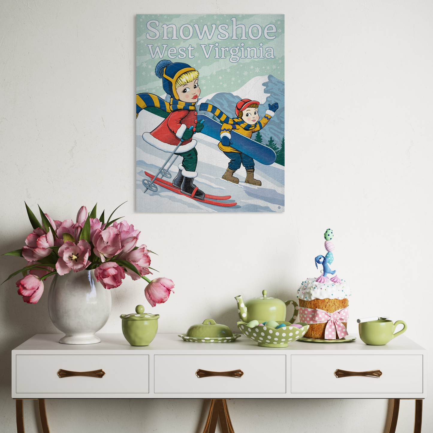 SNOWSHOE KIDS 2022 METAL PRINT