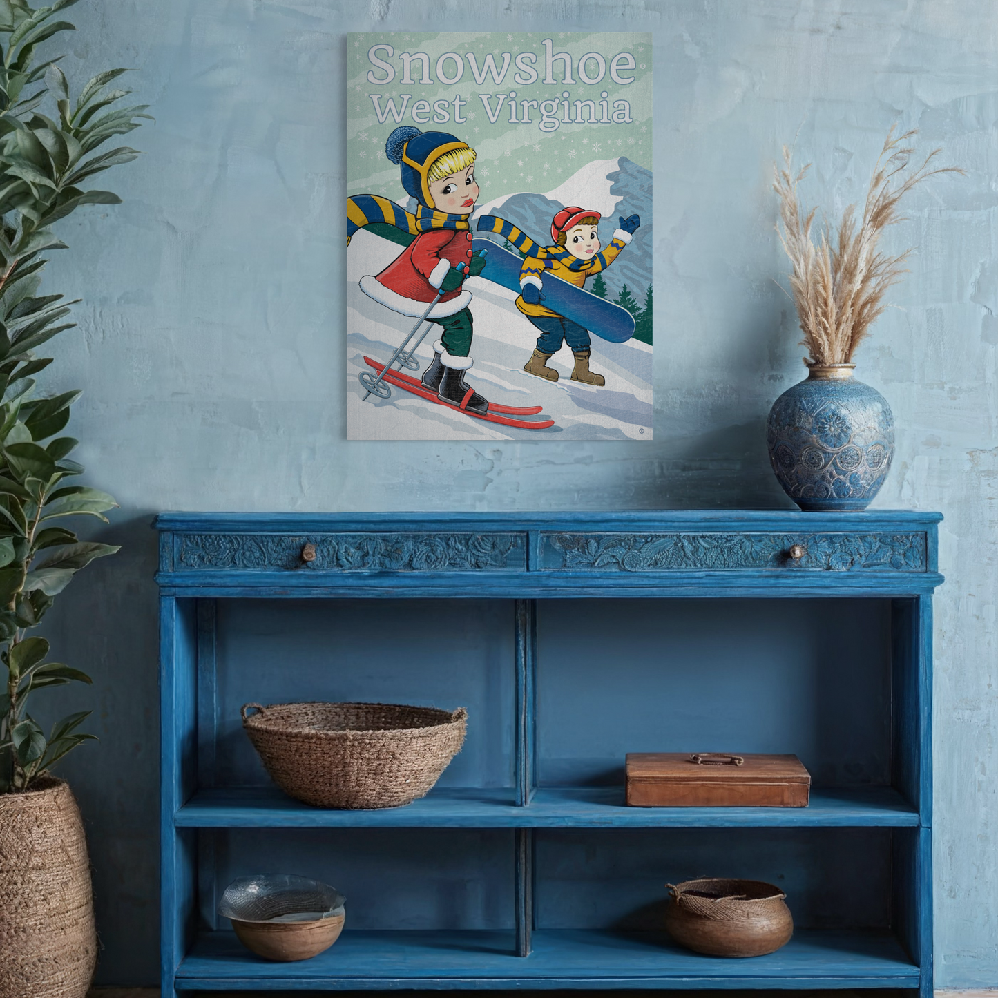 SNOWSHOE KIDS 2022 METAL PRINT