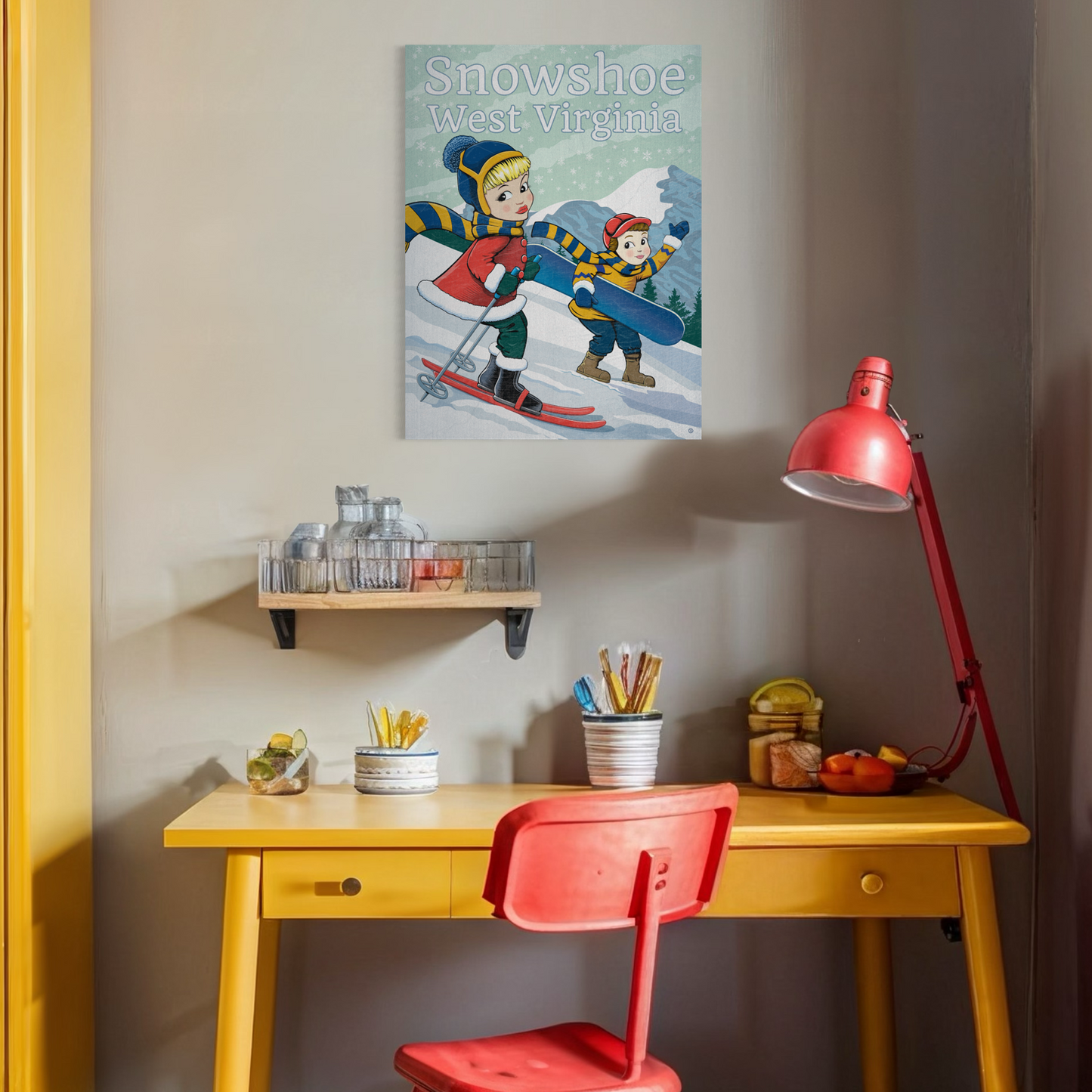 SNOWSHOE KIDS 2022 METAL PRINT