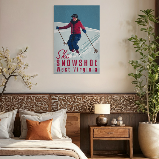 SKI SNOWSHOE 2017 METAL PRINT