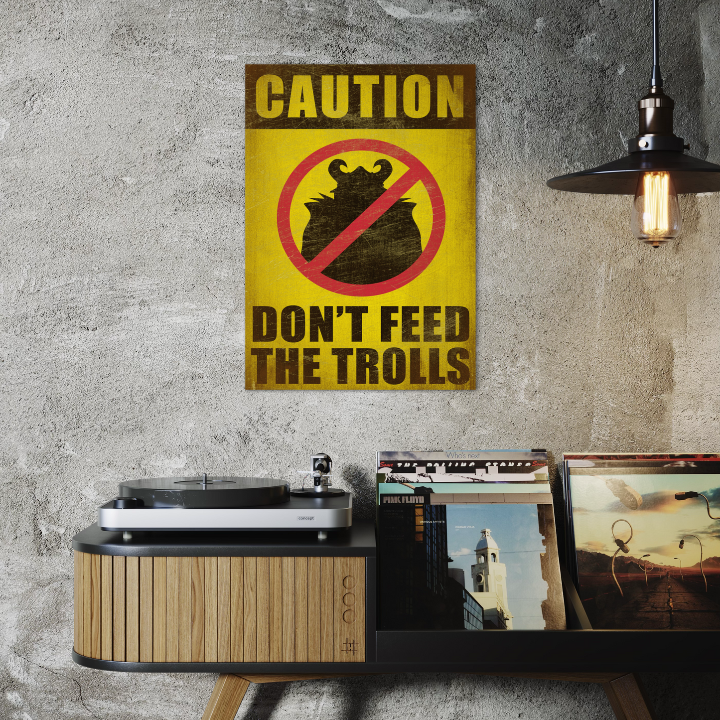 DON'T FEED TROLLS METAL PRINT
