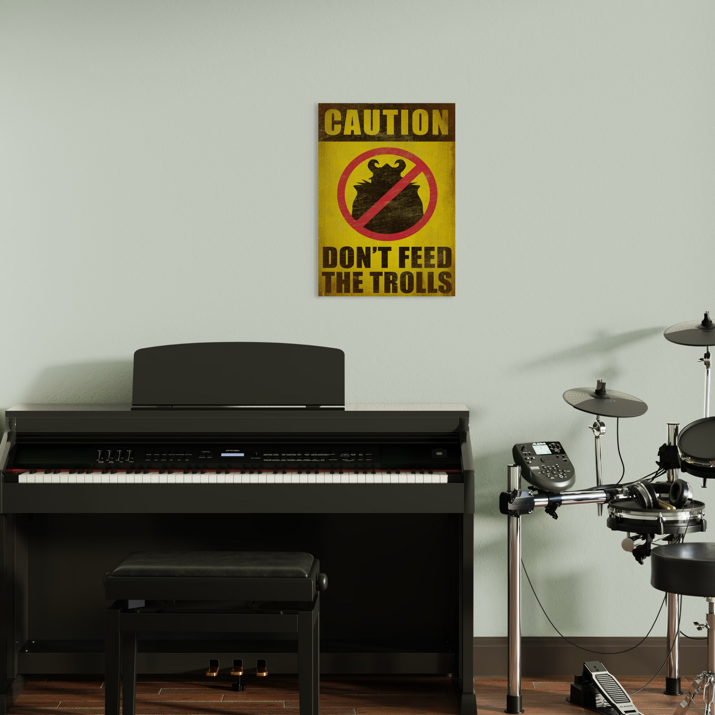 DON'T FEED TROLLS METAL PRINT