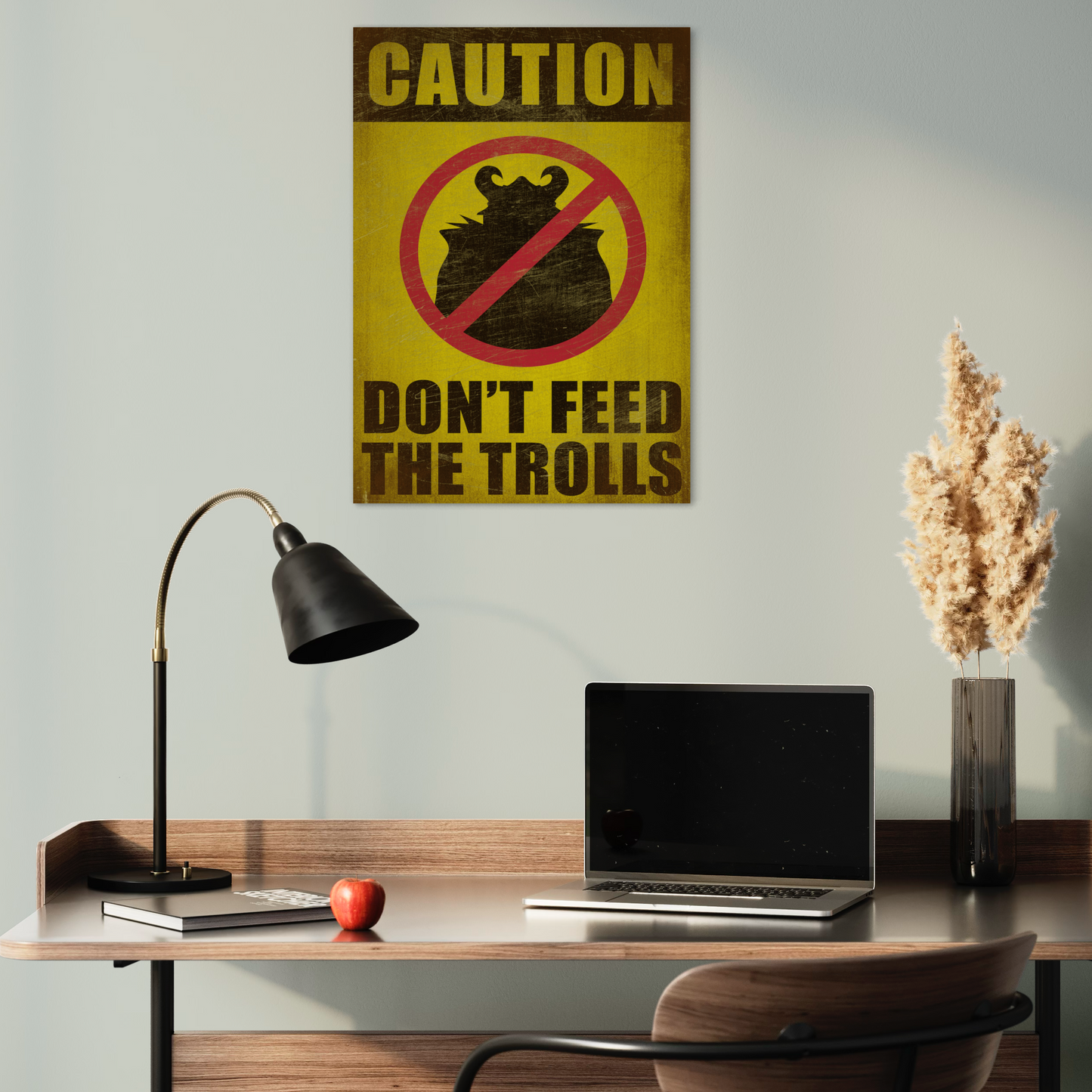 DON'T FEED TROLLS METAL PRINT