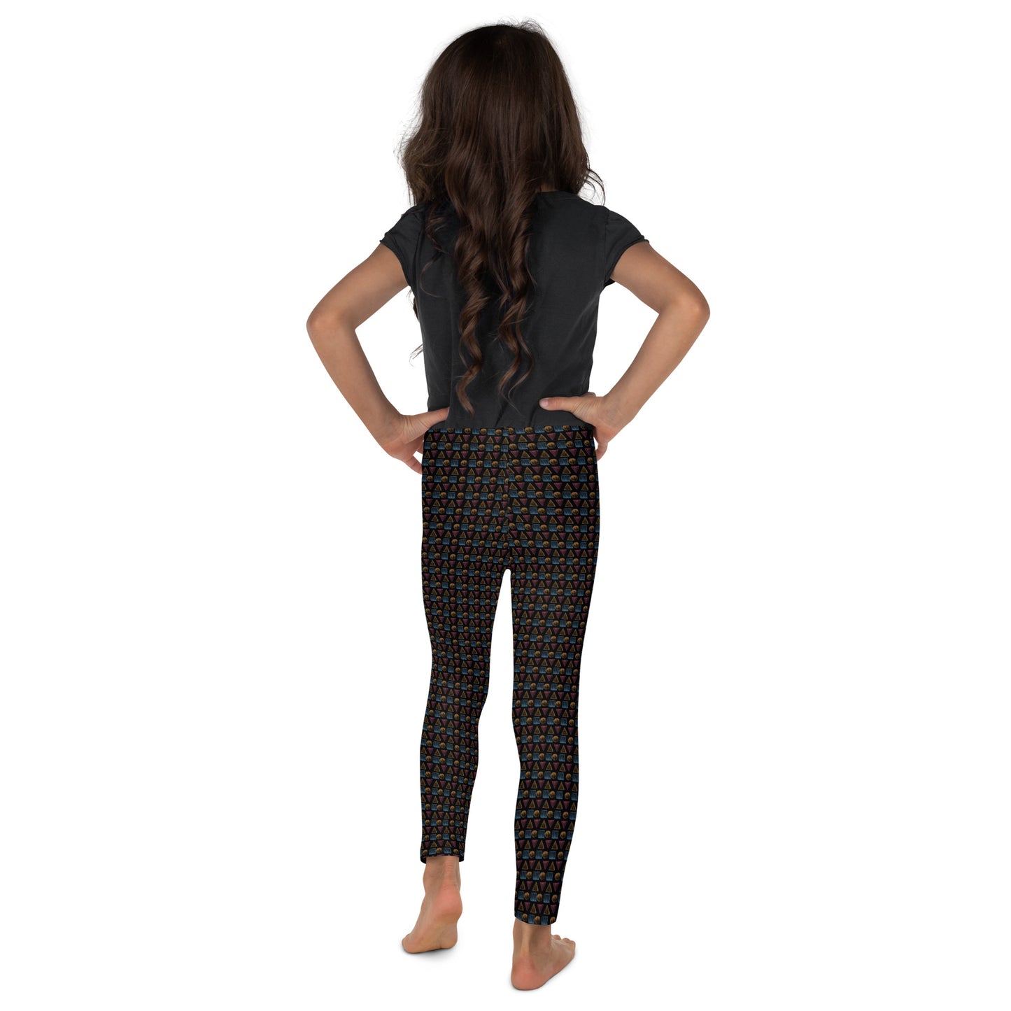 HATCHED GEOMETRY DARK Kid's Leggings