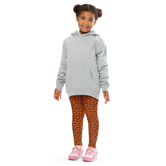KILLER SPIDERS on Orange Kid's Leggings