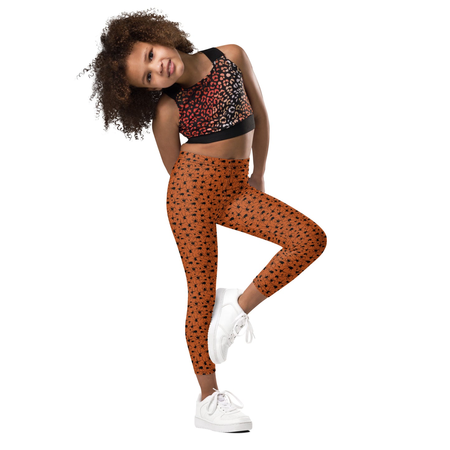 KILLER SPIDERS on Orange Kid's Leggings
