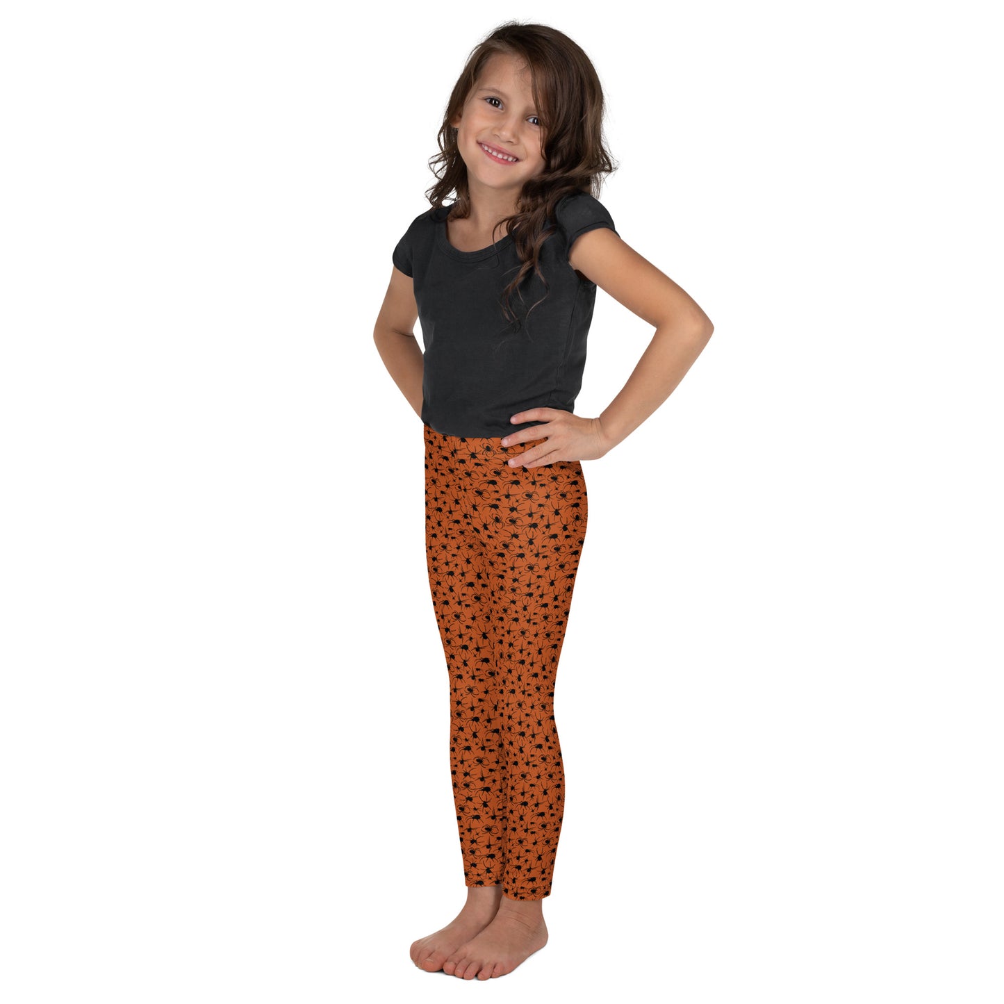 KILLER SPIDERS on Orange Kid's Leggings