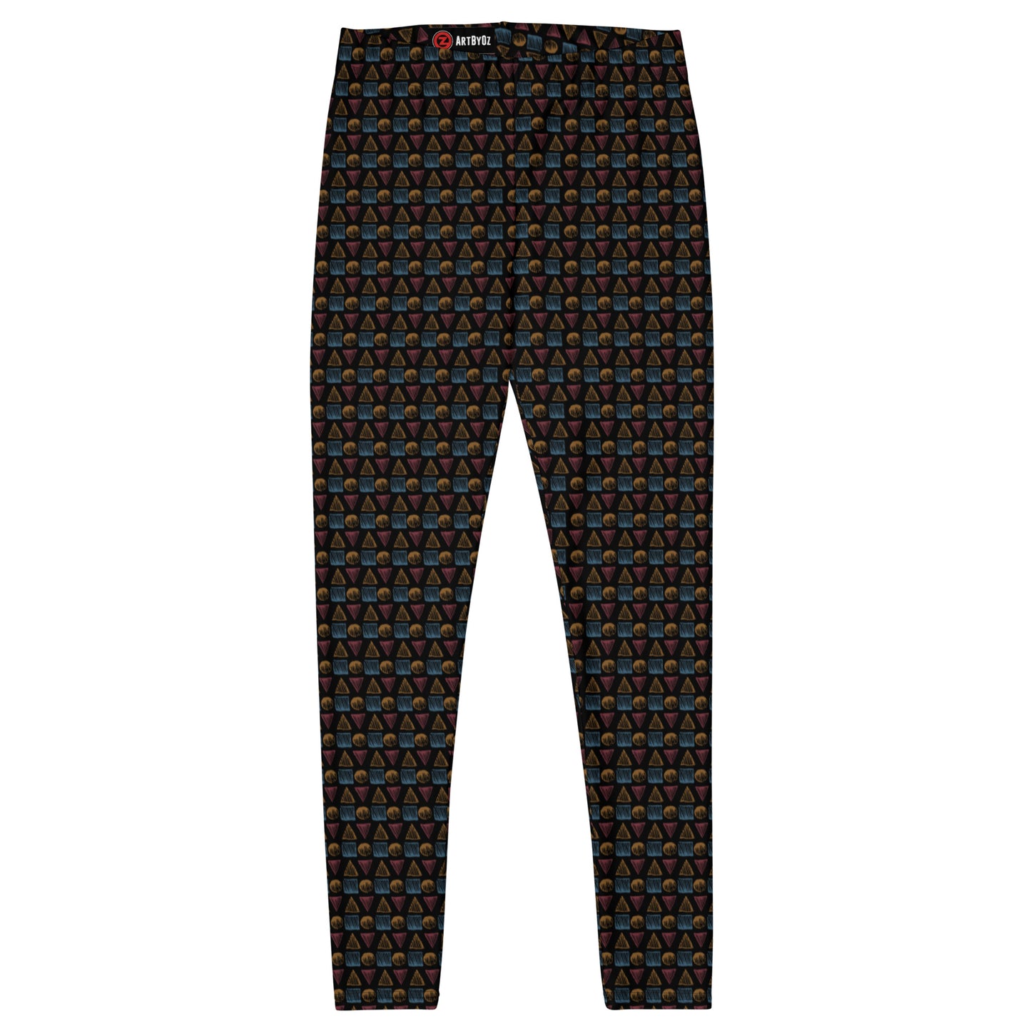 HATCHED GEOMETRY DARK Leggings