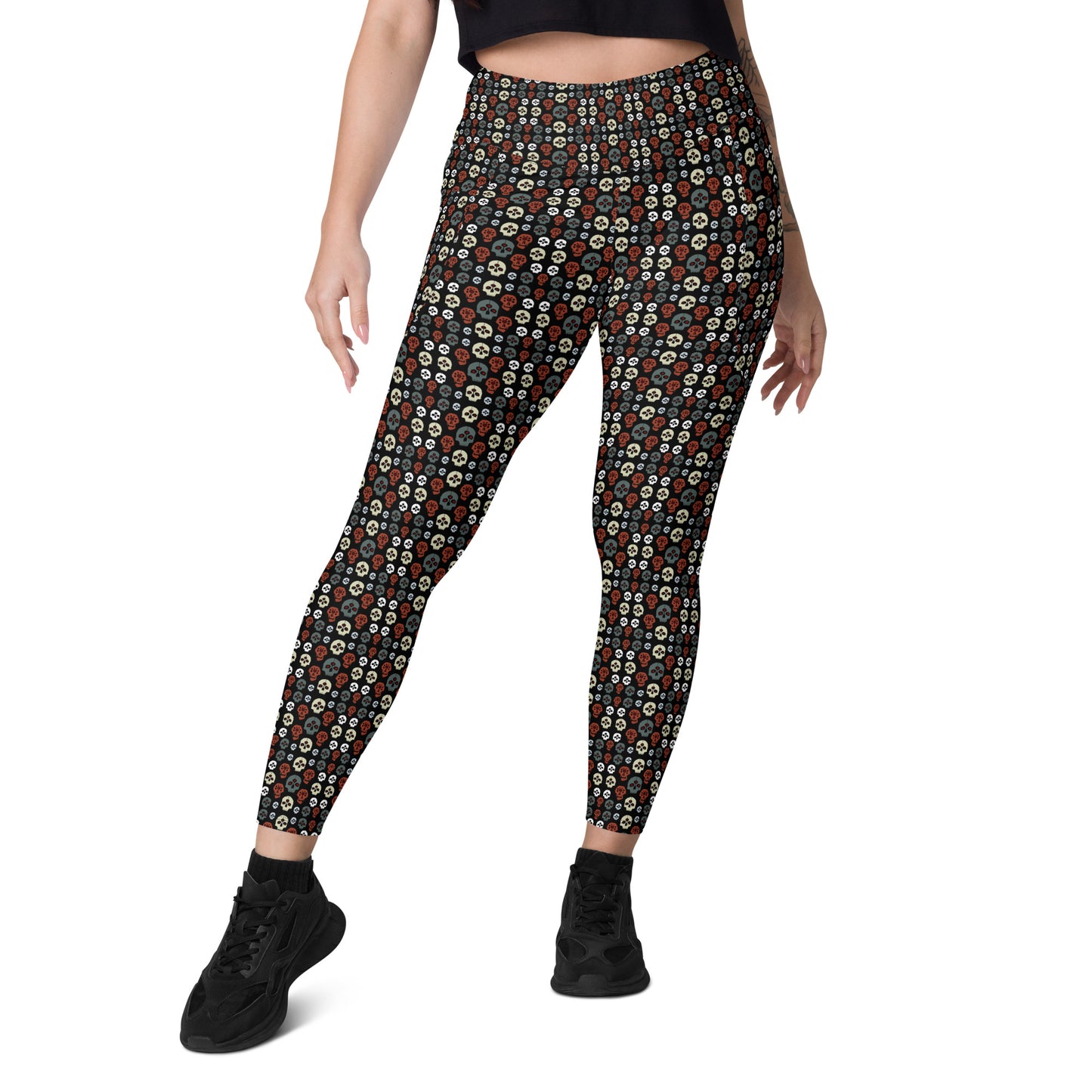 CYBER SKULLS - Leggings with Pockets