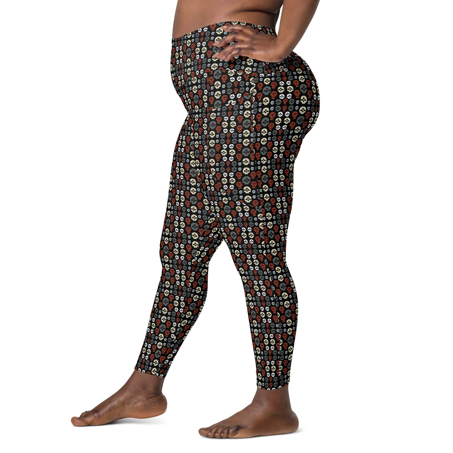 CYBER SKULLS - Leggings with Pockets
