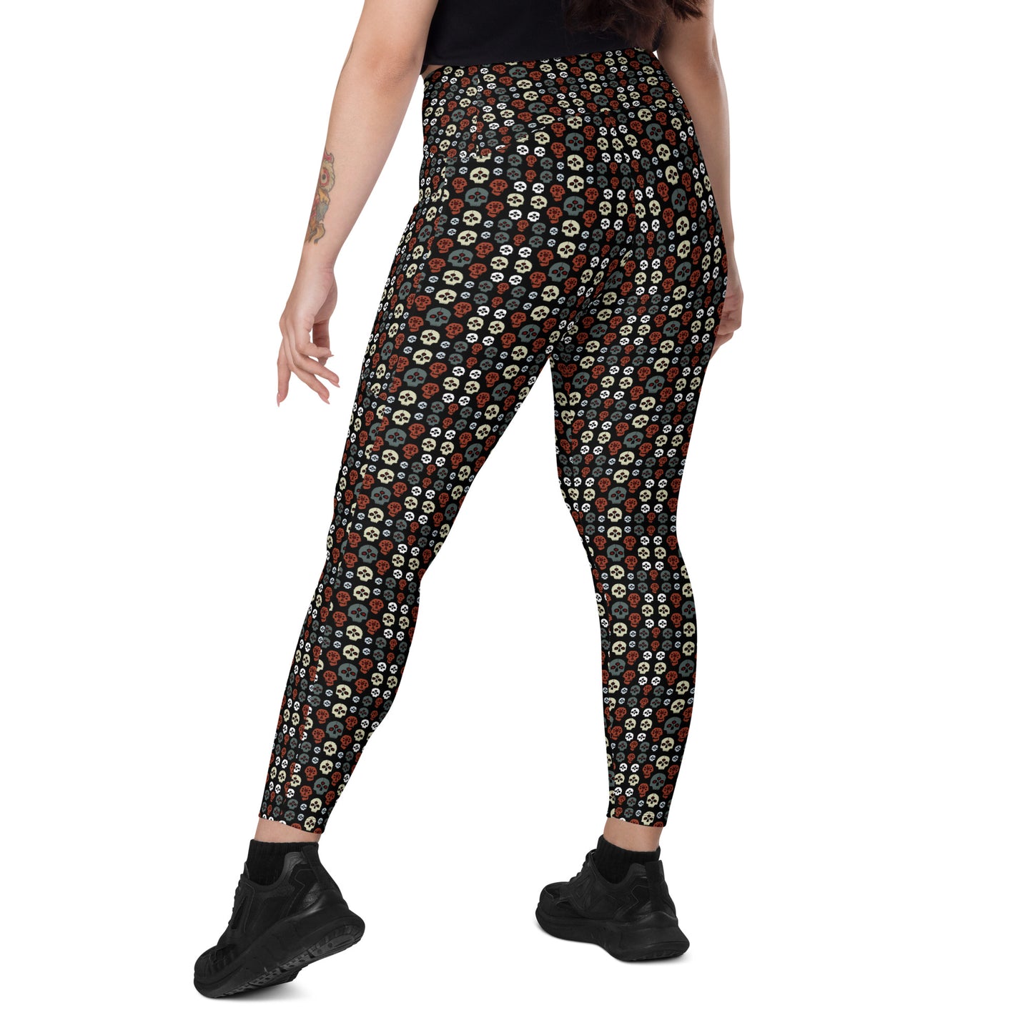 CYBER SKULLS - Leggings with Pockets