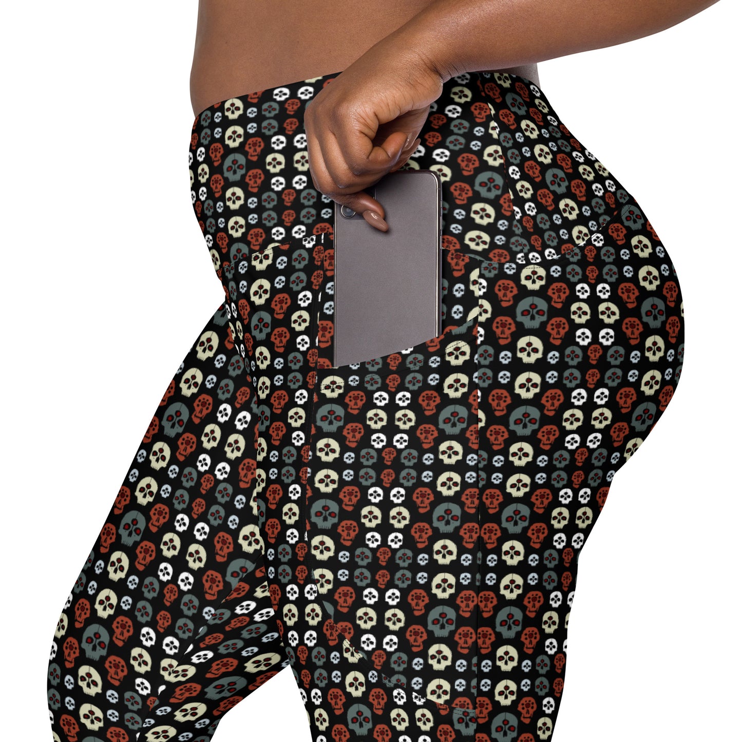 CYBER SKULLS - Leggings with Pockets