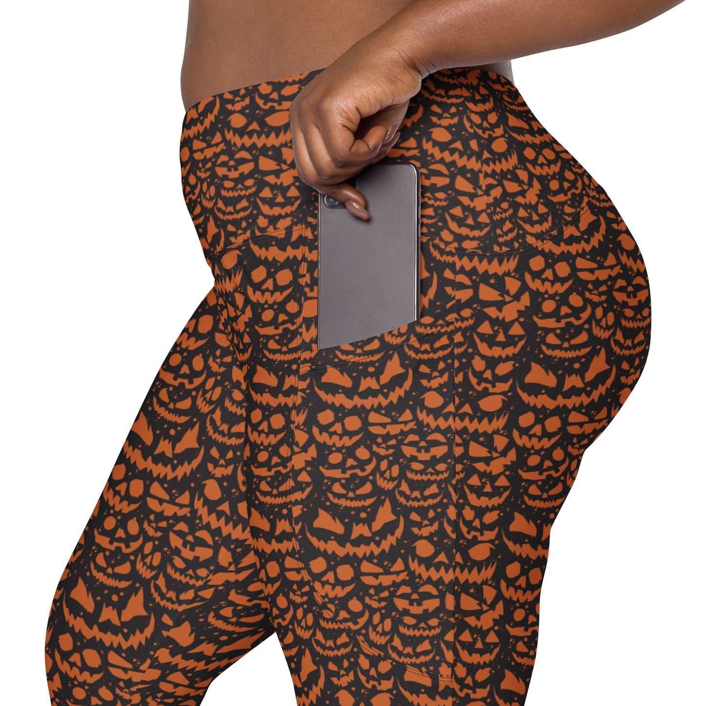 JACK O' SPLATTER ON BLACK - Leggings with Pockets