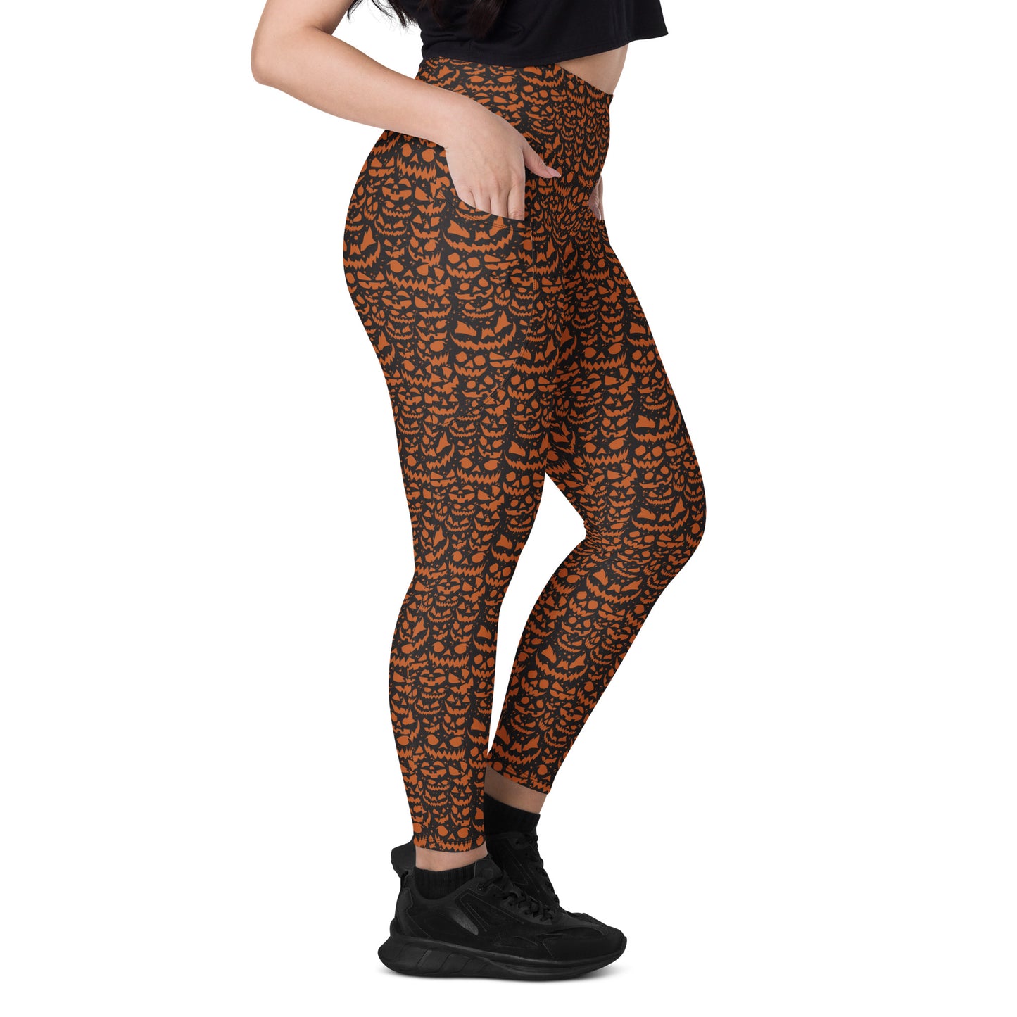 JACK O' SPLATTER ON BLACK - Leggings with Pockets