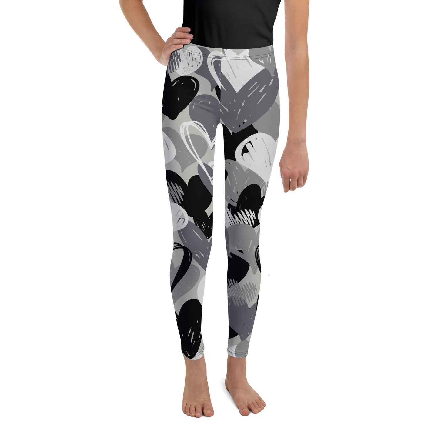 CAMO HEARTS Youth Leggings